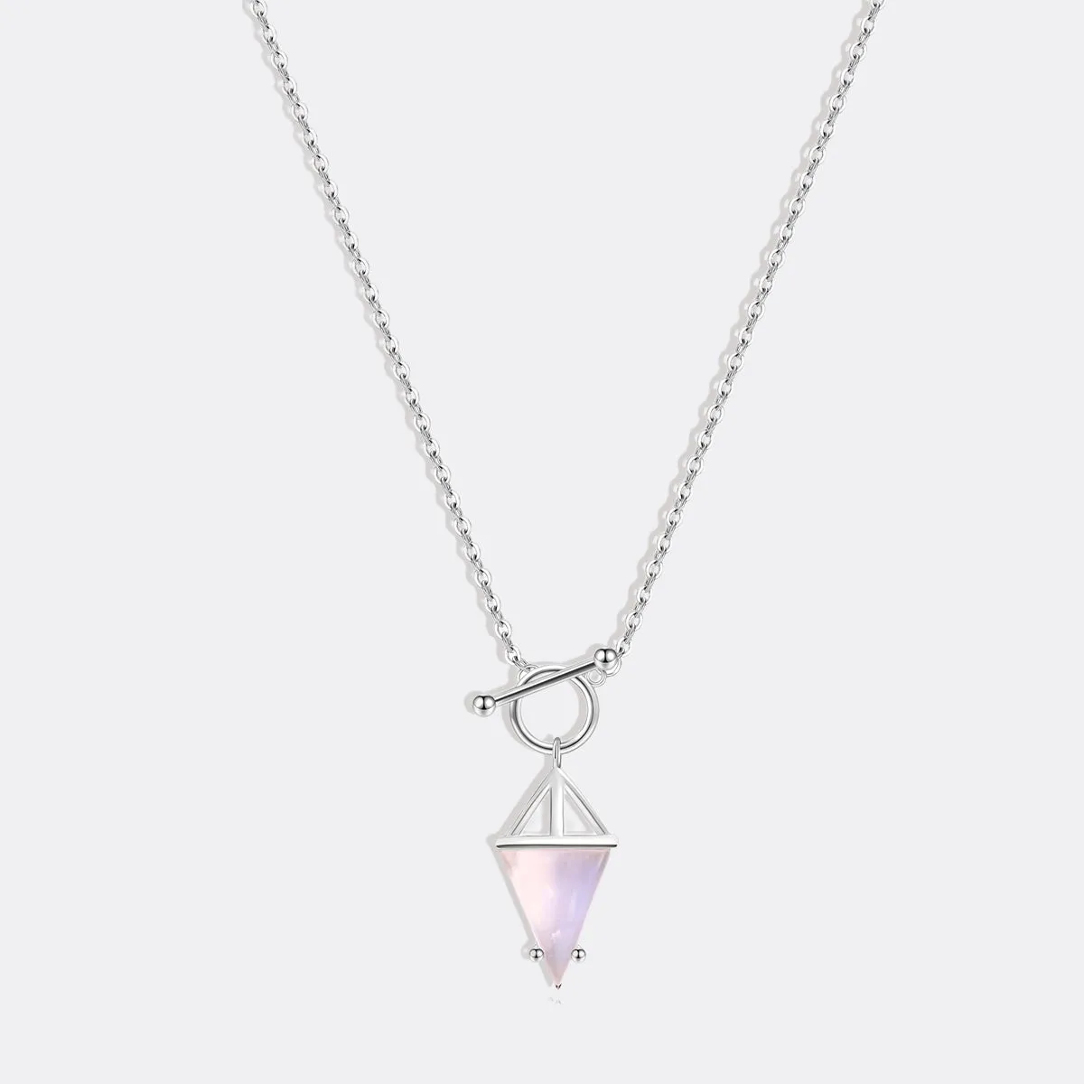 Moonstone Power Pendant T-Lock Necklace