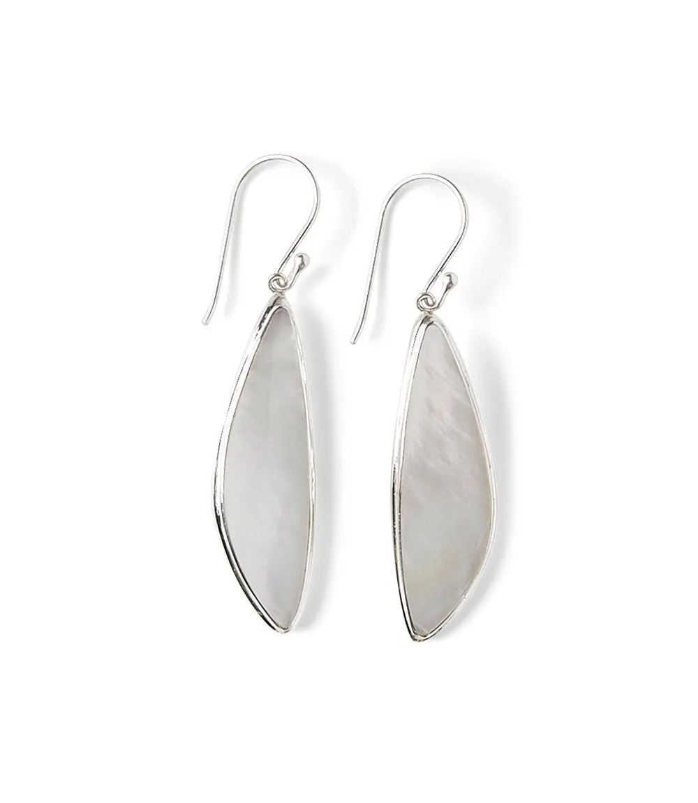 Mother of Pearl Scalene Drop Earrings