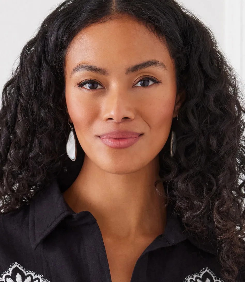 Mother of Pearl Scalene Drop Earrings