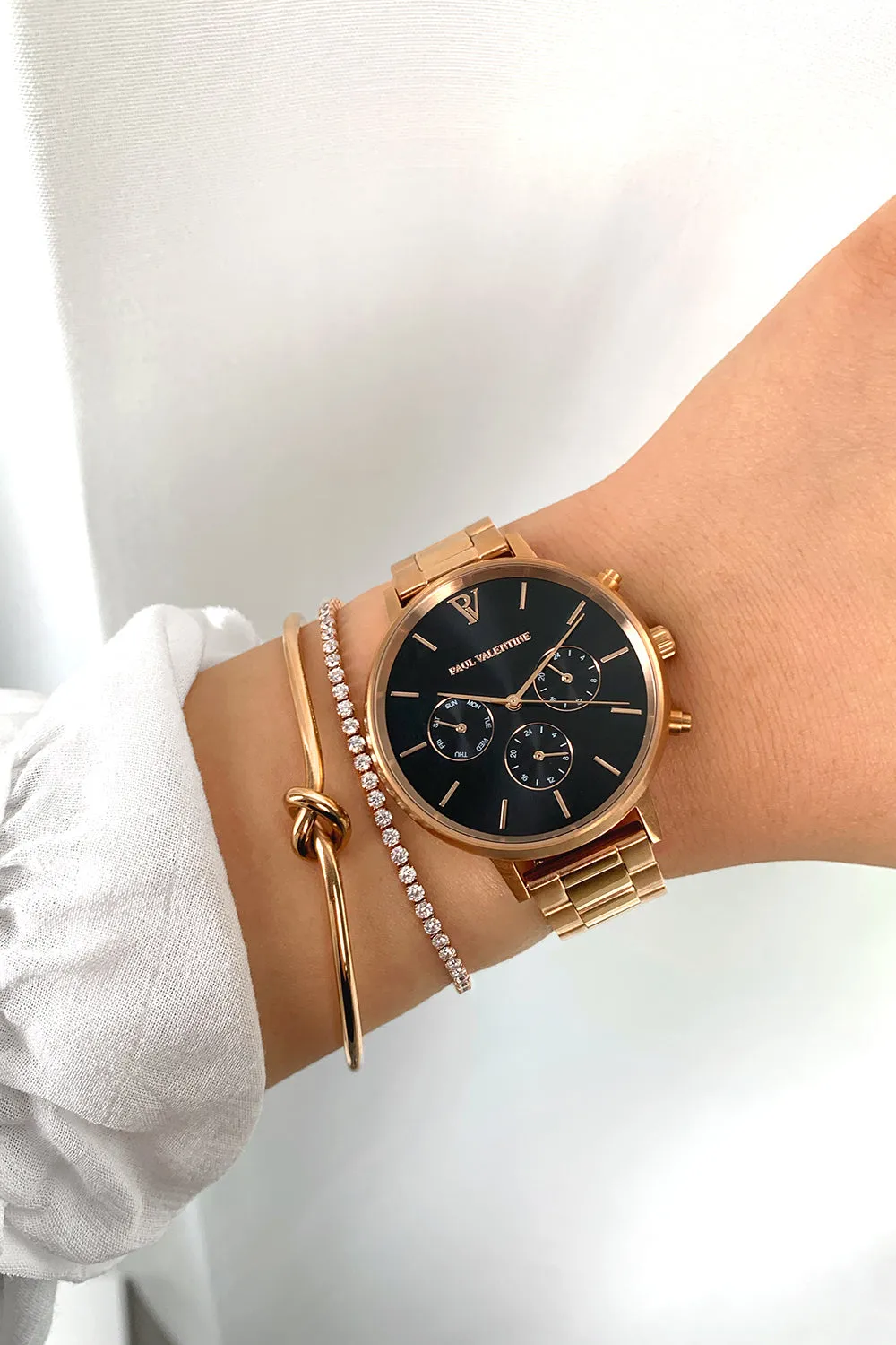 Multifunctional Rose Gold Black Link