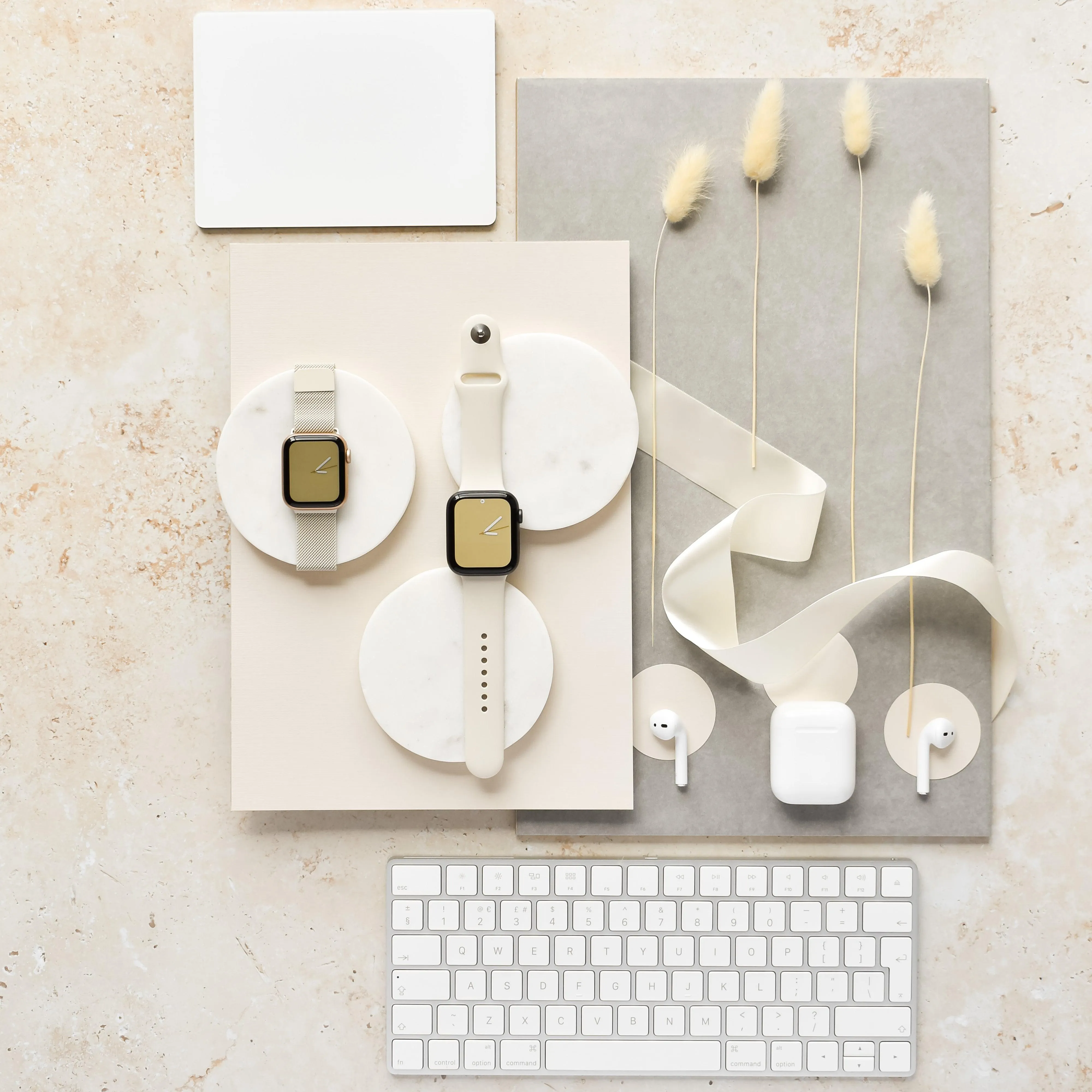 NAKD Apple Watch Strap Set - Magnetic   Silicone - Almond White