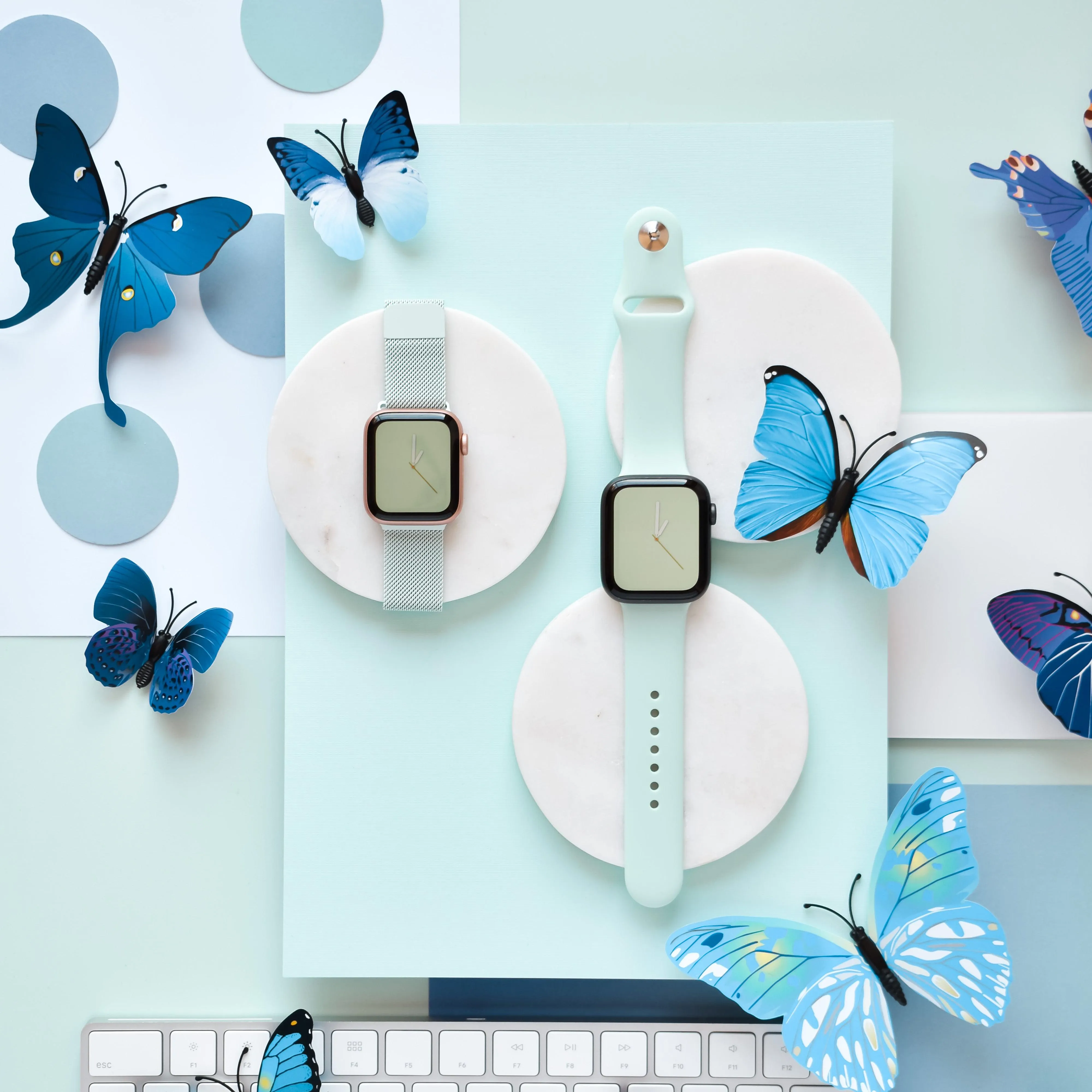 NAKD Apple Watch Strap Set - Magnetic   Silicone - Cool Mint
