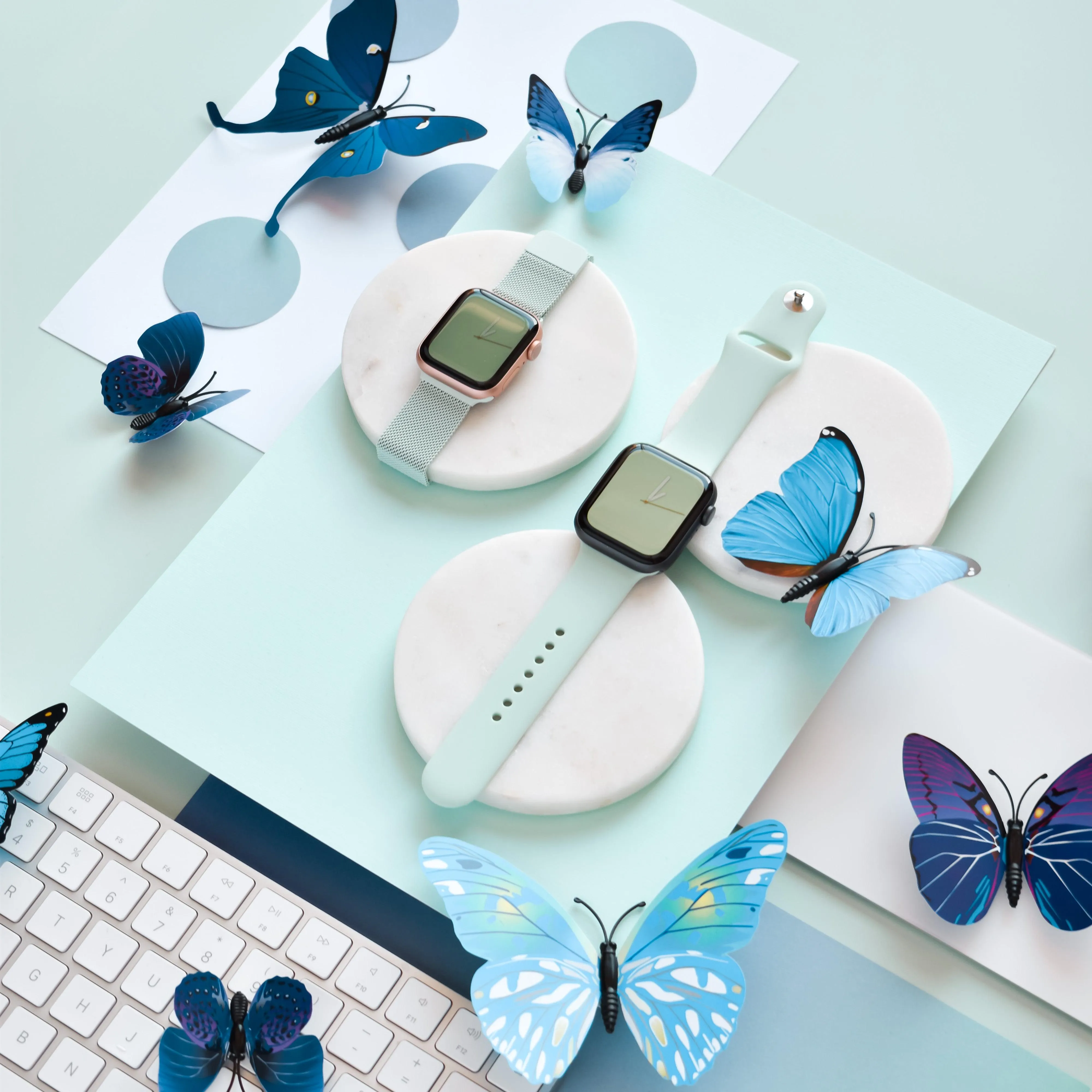 NAKD Apple Watch Strap Set - Magnetic   Silicone - Cool Mint