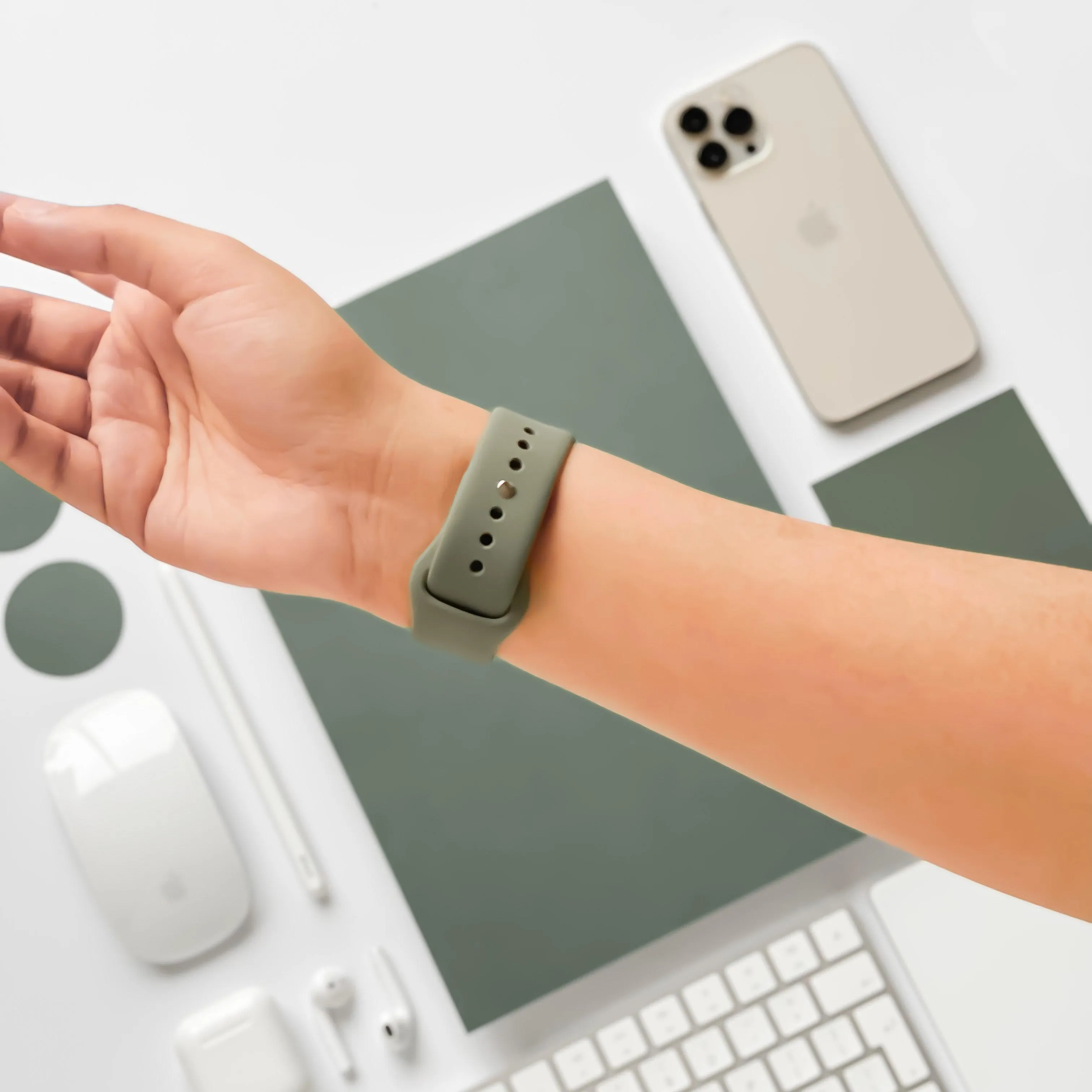 NAKD Apple Watch Strap - Vintage Khaki