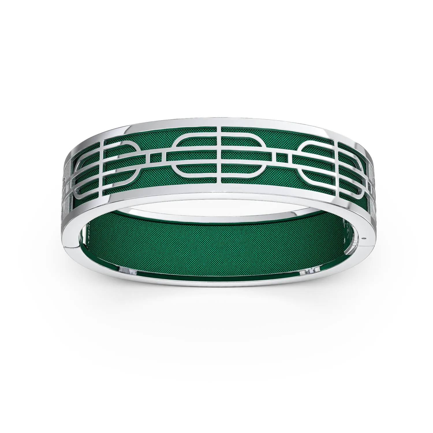 Nanyang Dream Bangle - Emerald Green - Sterling Silver