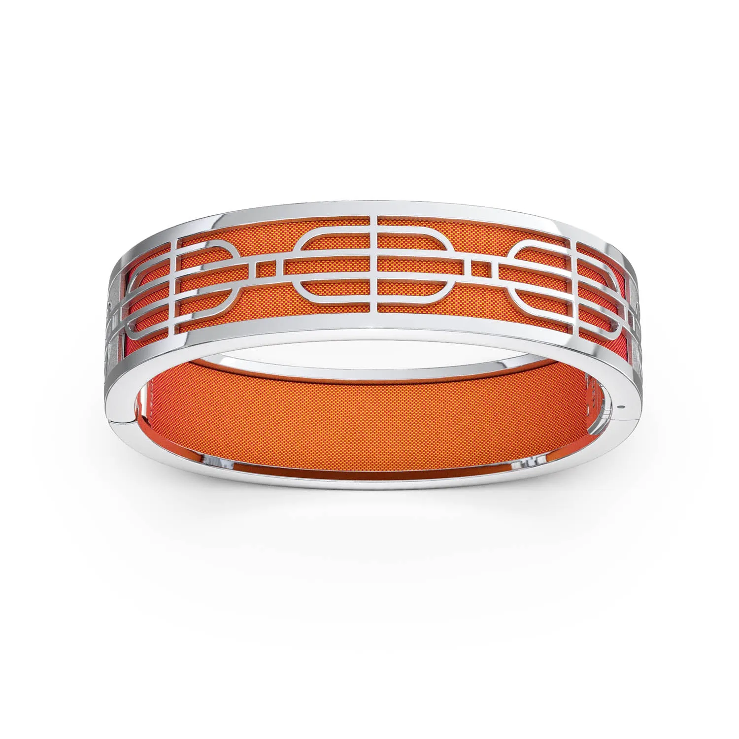 Nanyang Dream Bangle - Sunset Orange - Sterling Silver