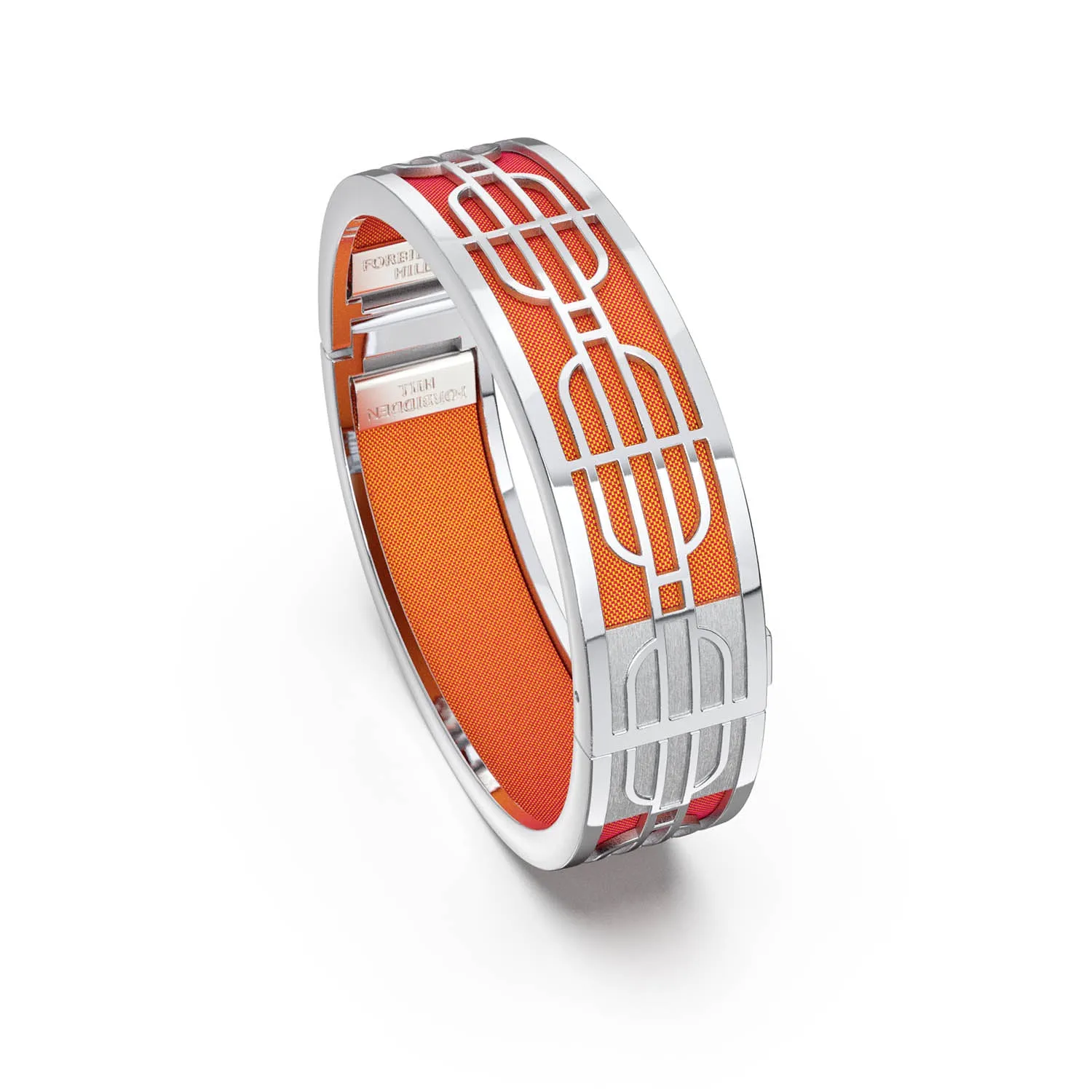Nanyang Dream Bangle - Sunset Orange - Sterling Silver