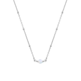 OCTOBER BIRTHSTONE NECKLACE SILVER