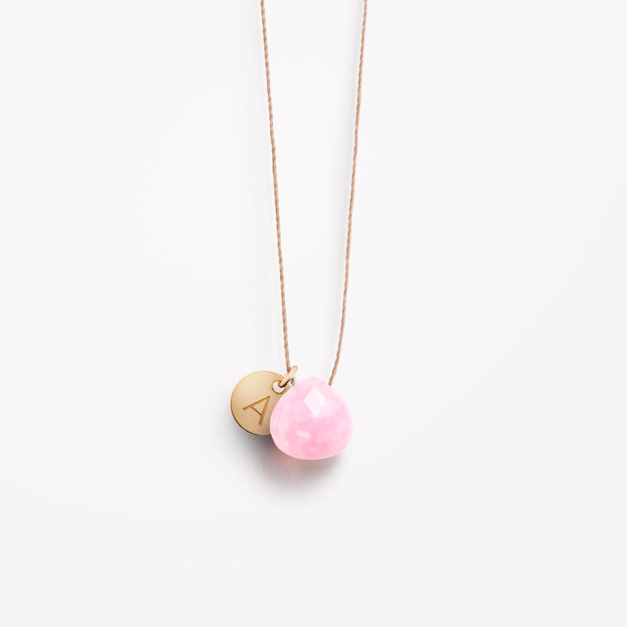 October Opal Fine Cord Birthstone Necklace