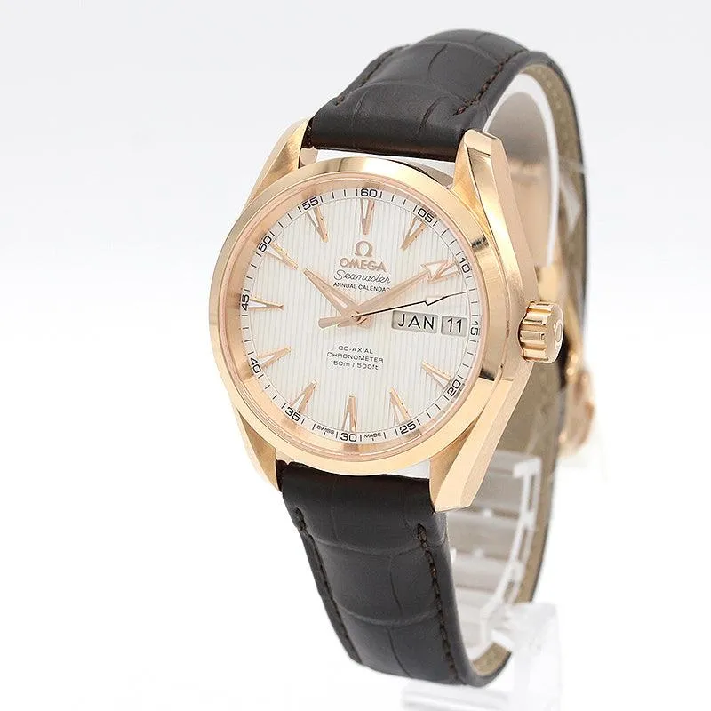 Omega Seamaster Aqua Terra Co-Axial 231.53.39.22.02.001 Red Gold Watch Men's Used