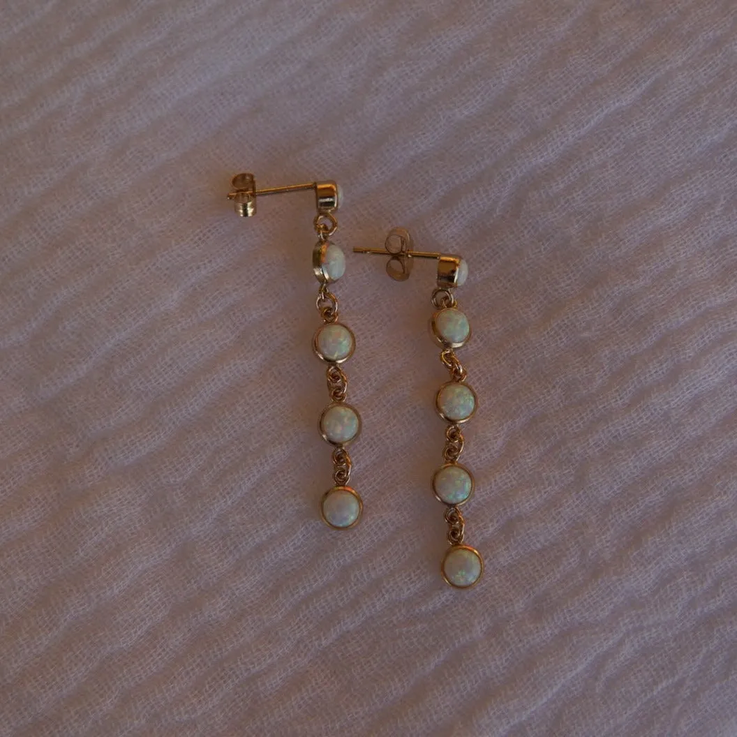 Opalescence Long Dangle Stud Earrings