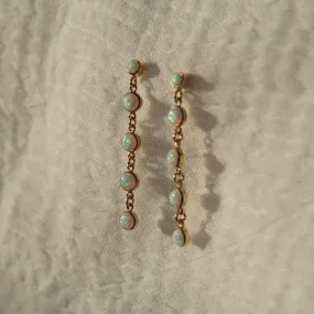 Opalescence Long Dangle Stud Earrings