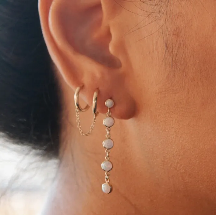 Opalescence Long Dangle Stud Earrings