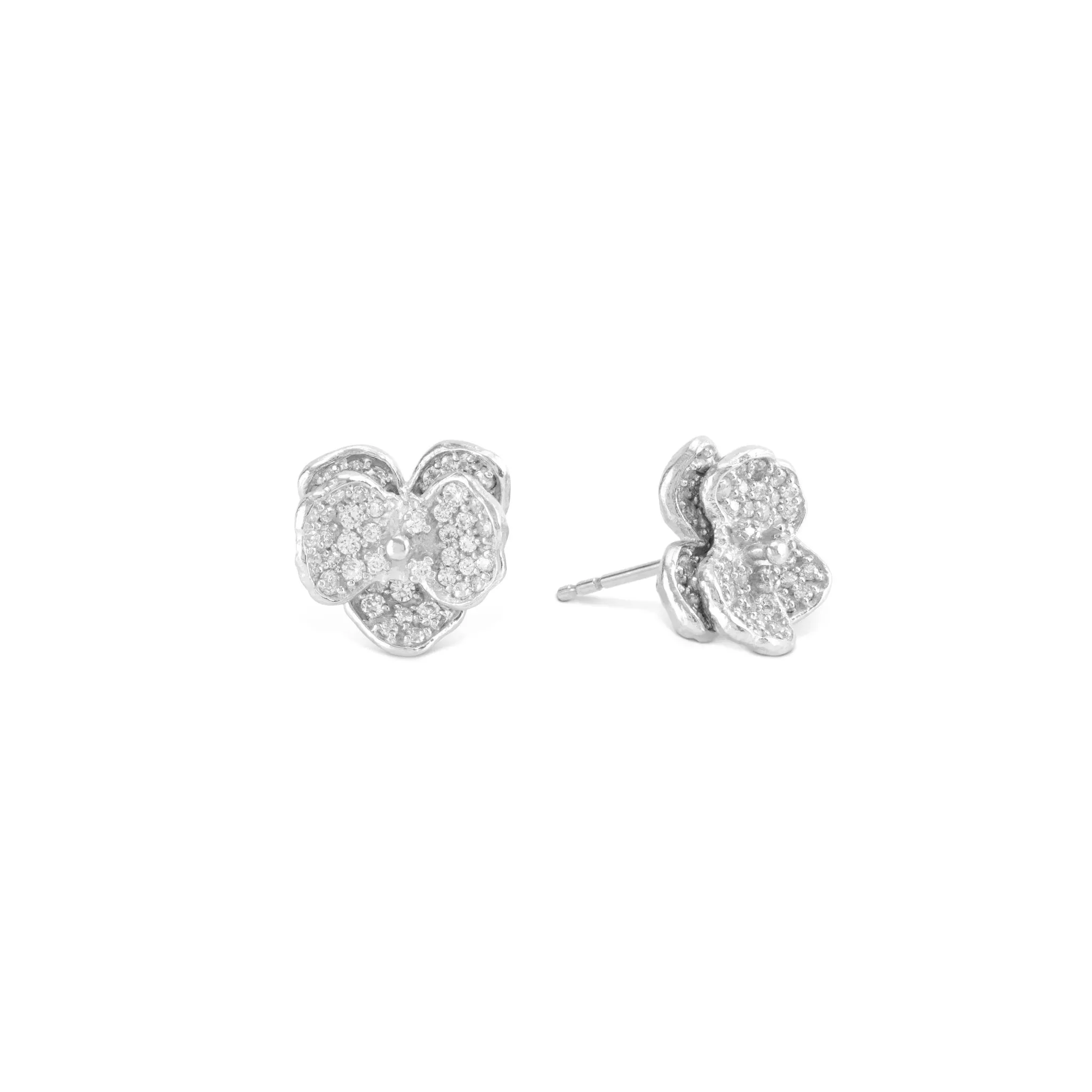 Orchid 11mm Earring with Diamonds