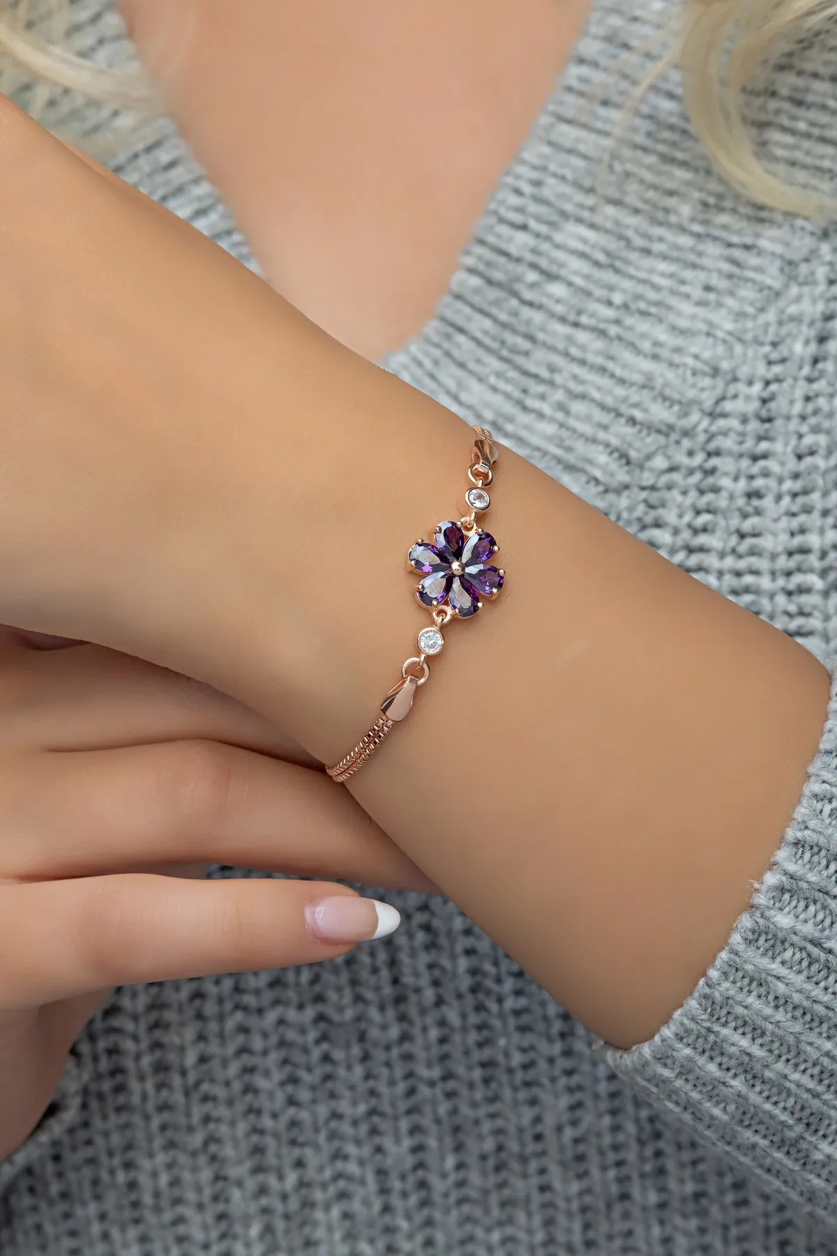 Orchid Amethyst Bracelet