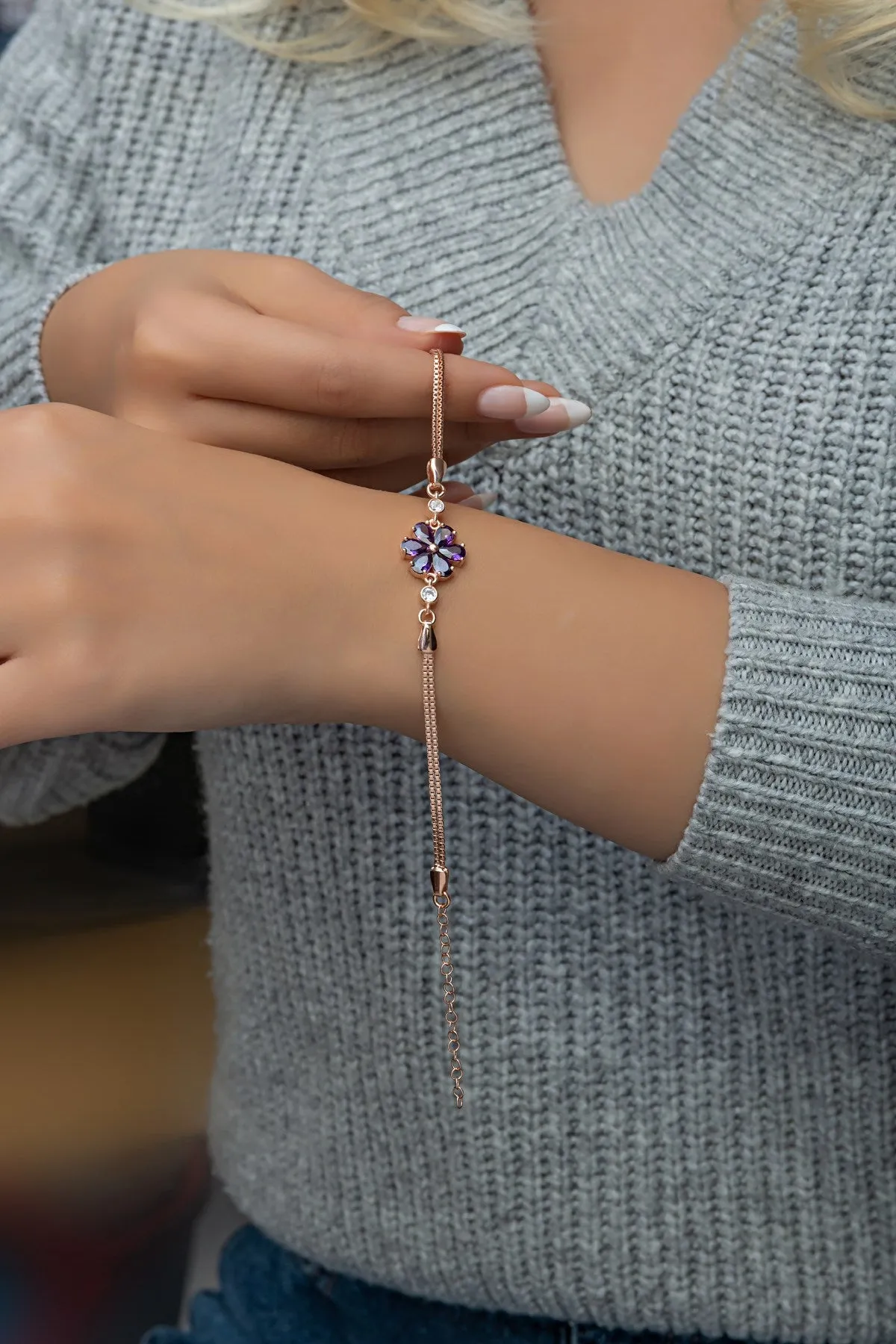 Orchid Amethyst Bracelet