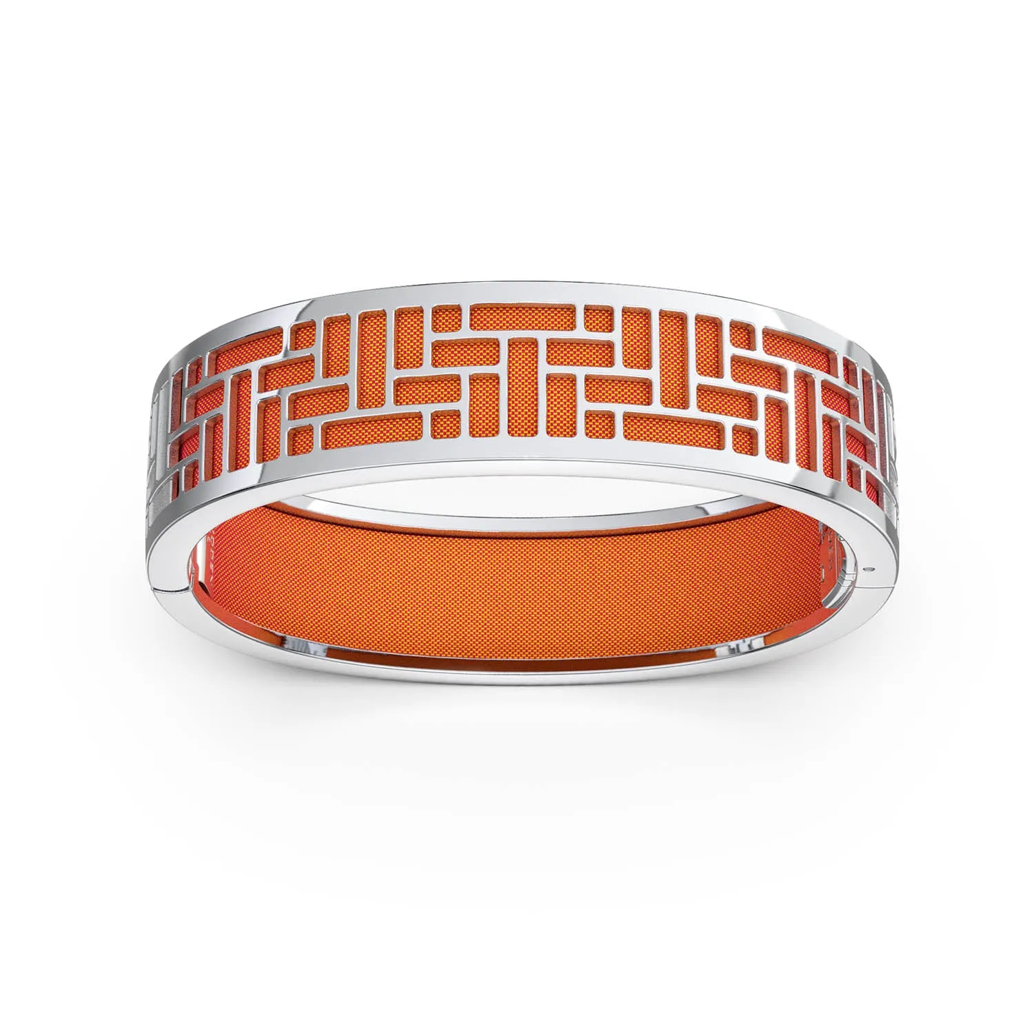 Pavilion Bangle - Sunset Orange - Sterling Silver