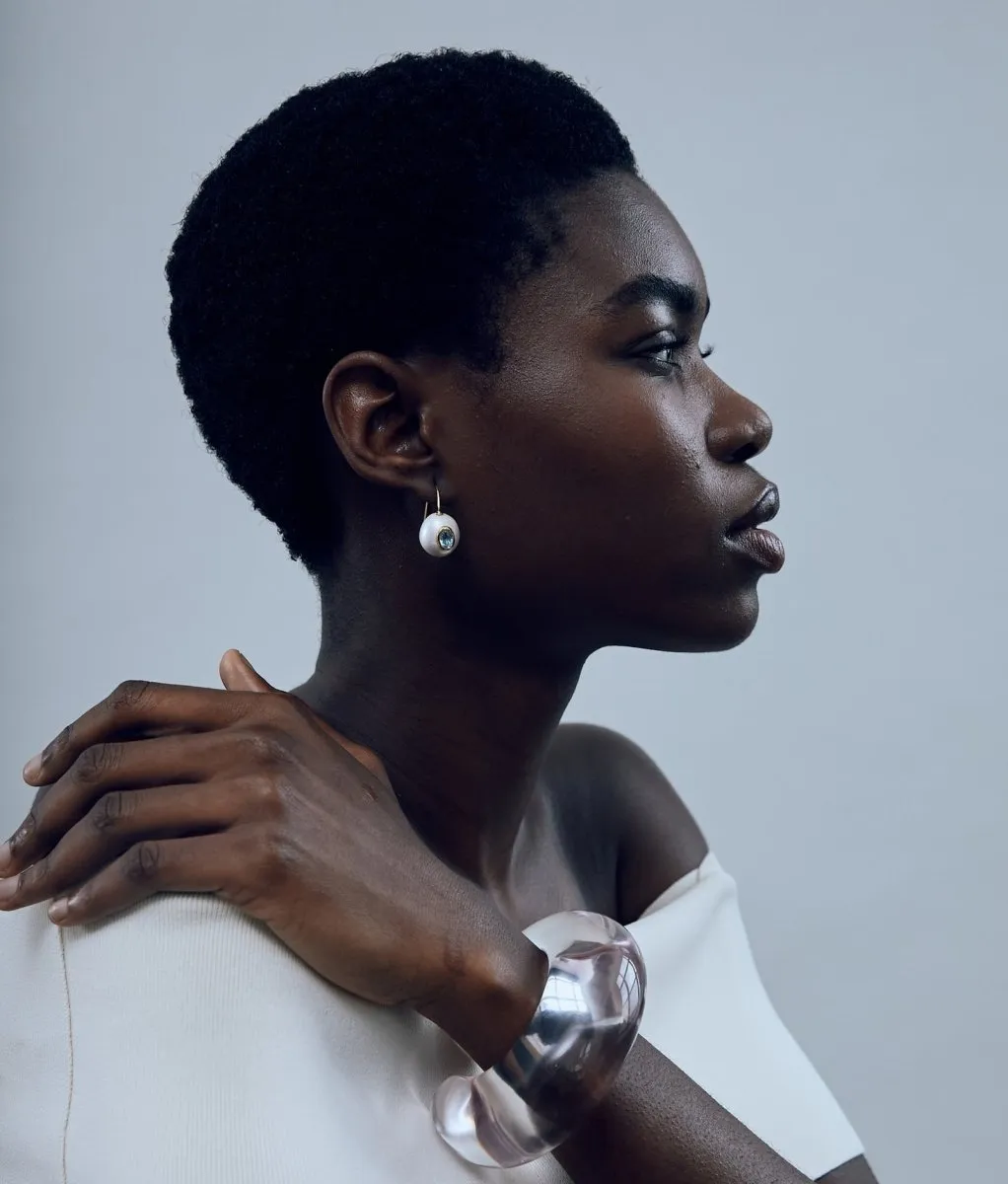 Pearl Pablo Earrings in Blue Topaz Multi