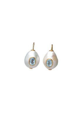 Pearl Pablo Earrings in Blue Topaz Multi