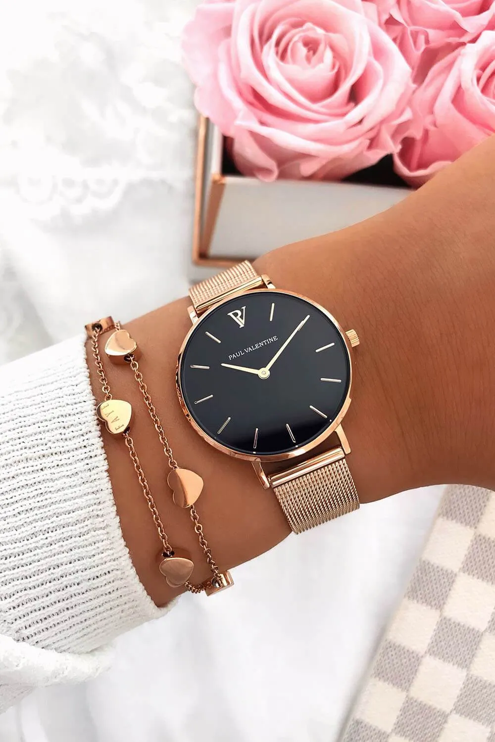 Pearl Rose Gold Mesh