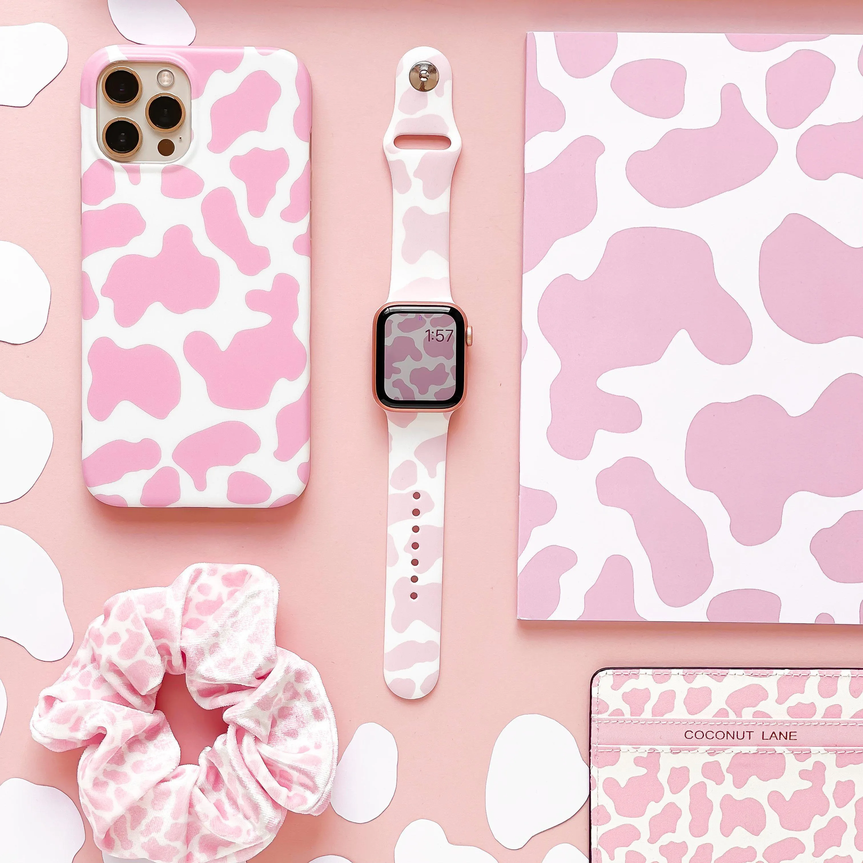 Pink Cow Apple Watch Strap