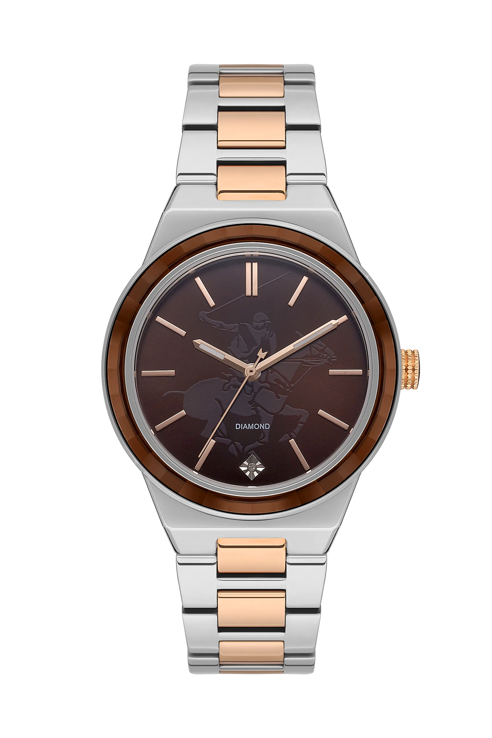 Polo - BP3584X.540 Ladies 3 Hands Grey Dial Ceramic Sapphire Coated Glass Diamond