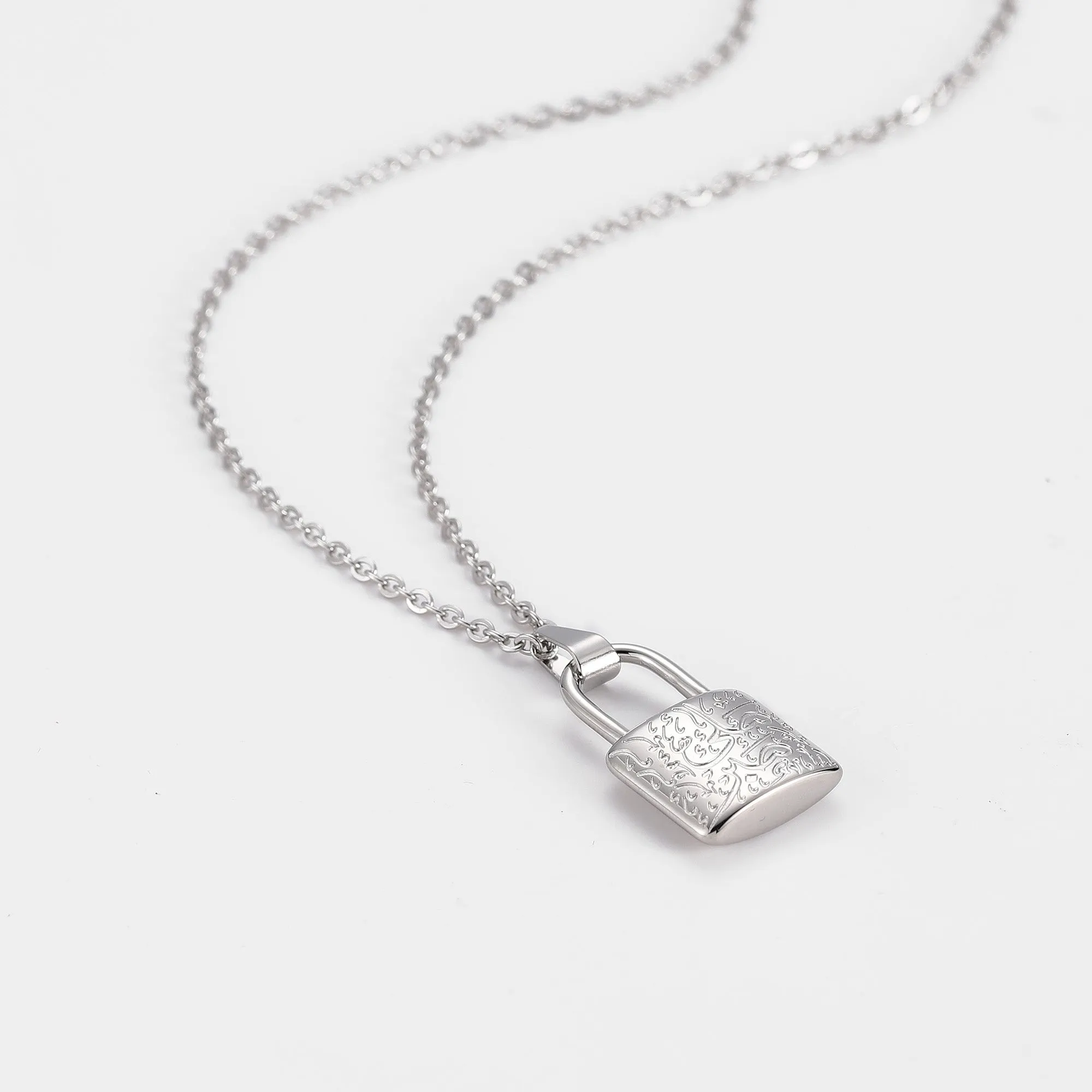 Prayer & Patience Lock Necklace