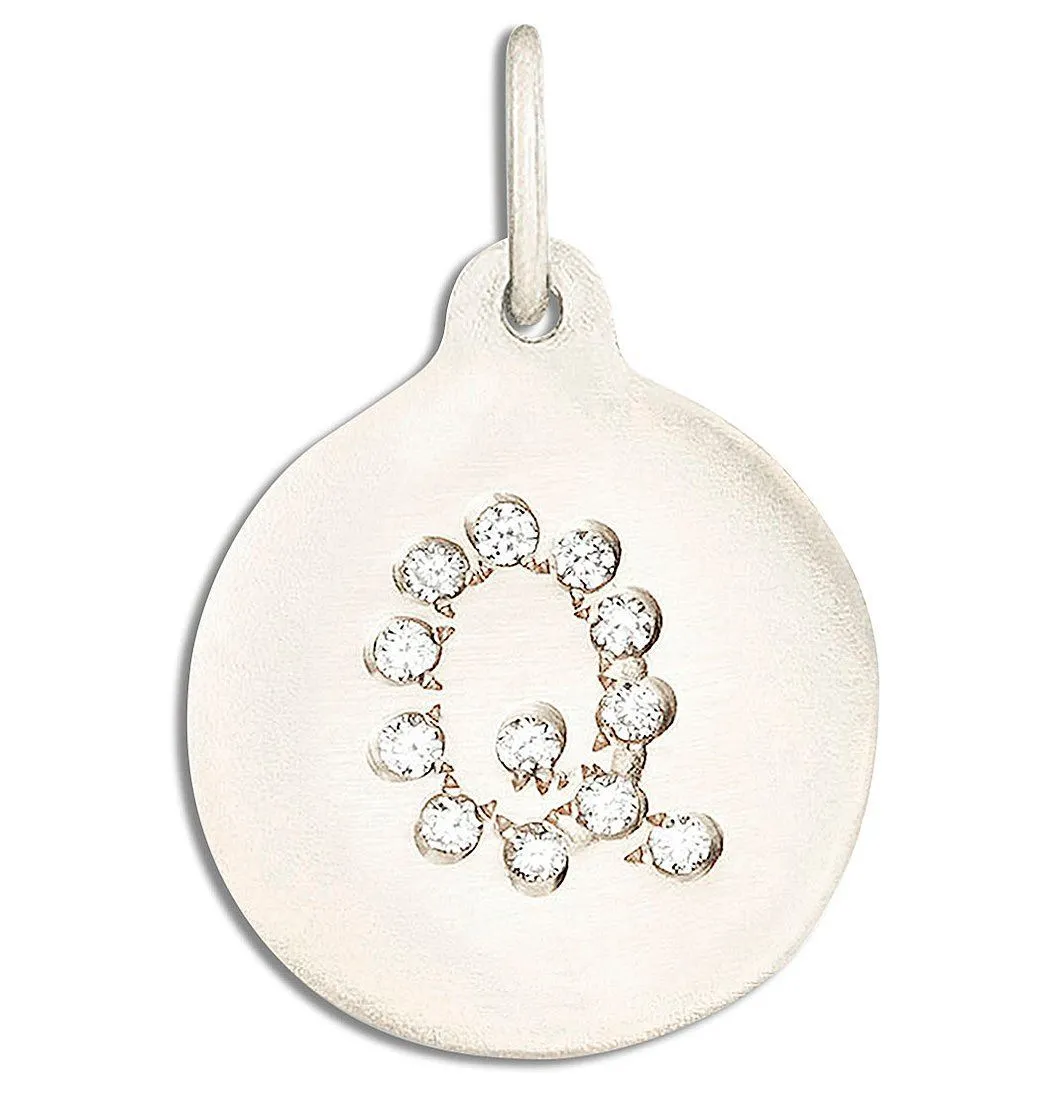 "Q" Alphabet Charm Pavé Diamonds