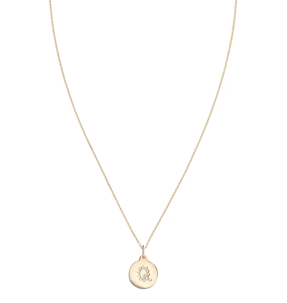 "Q" Alphabet Charm Pavé Diamonds
