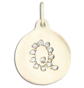 "Q" Alphabet Charm Pavé Diamonds