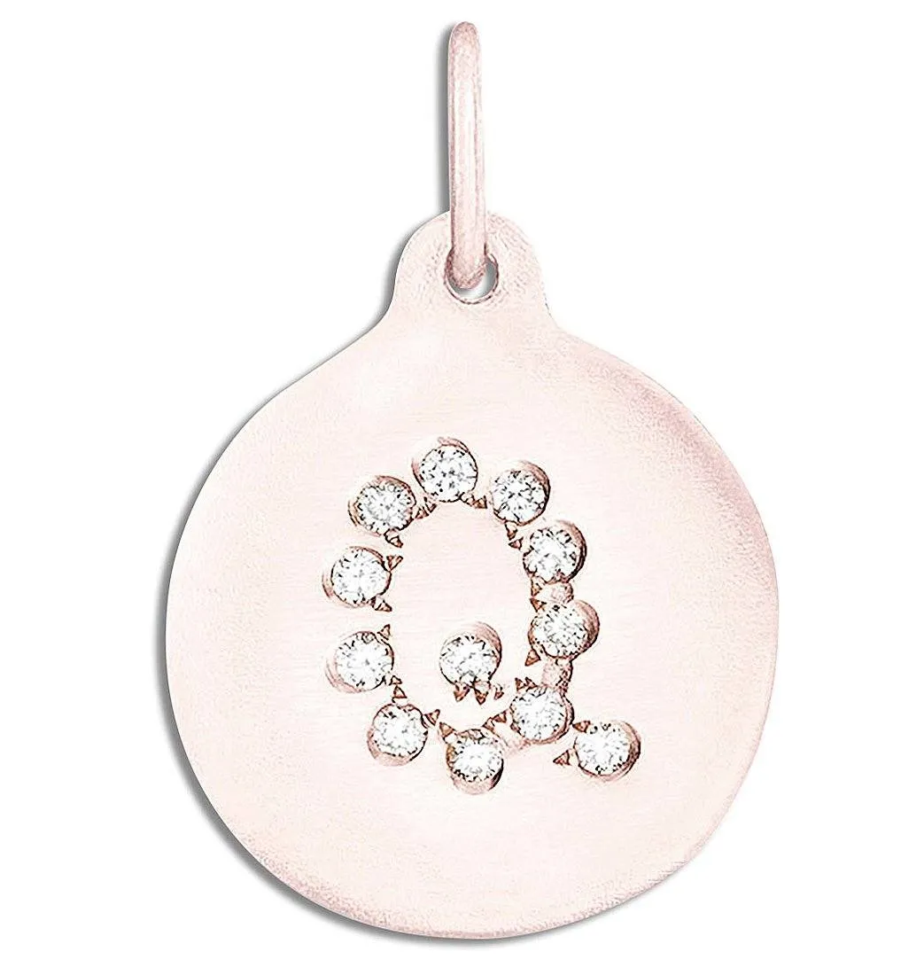 "Q" Alphabet Charm Pavé Diamonds