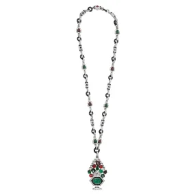 "Tutti Frutti" Deco Pendant Necklace