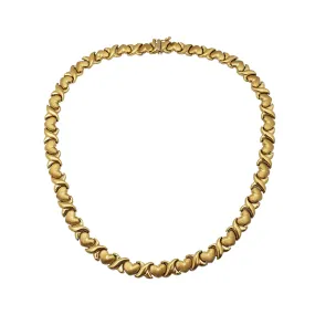 "X" & Heart Fancy Necklace (14K)