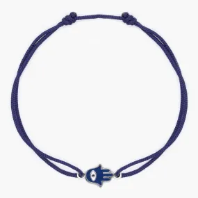 Rope Hamsa Bracelet (Navy Blue)