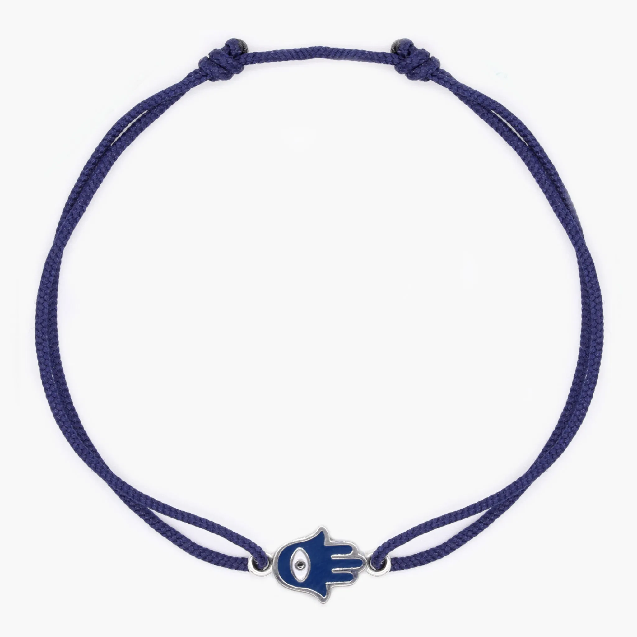 Rope Hamsa Bracelet (Navy Blue)