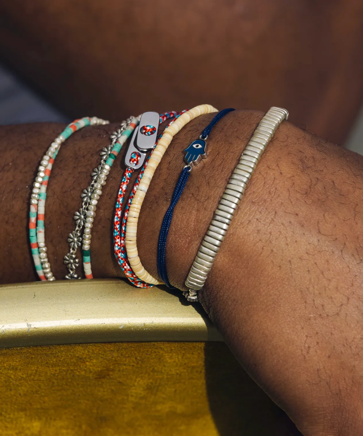 Rope Hamsa Bracelet (Navy Blue)