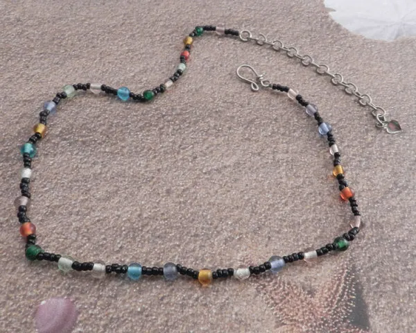 Sea Glass Bead Choker