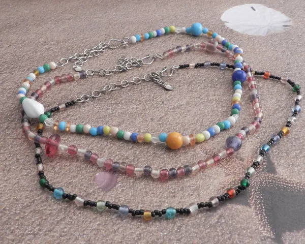 Sea Glass Bead Choker