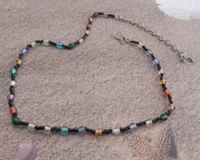 Sea Glass Bead Choker