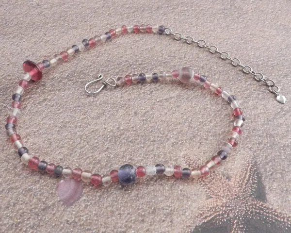 Sea Glass Bead Choker