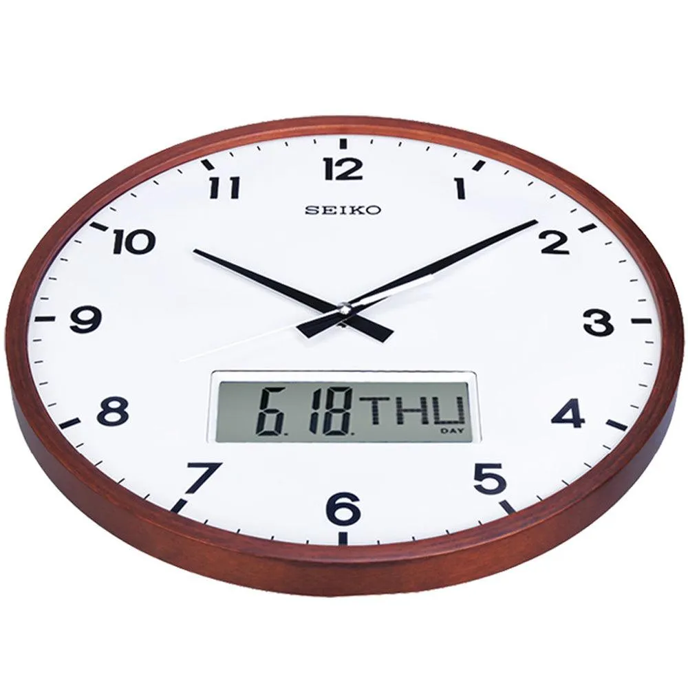 Seiko Analog Clock with Digital Calendar QXL008B