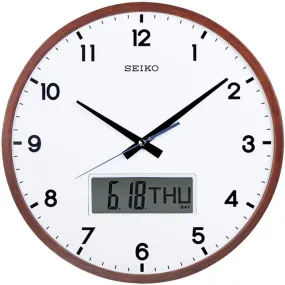 Seiko Analog Clock with Digital Calendar QXL008B