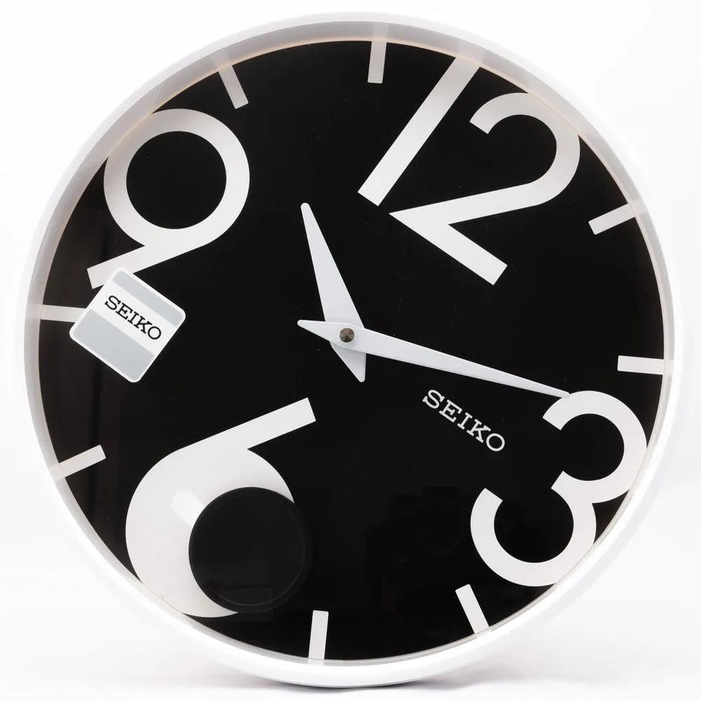 Seiko Large Index Wall Clock with Pendulum QXC239
