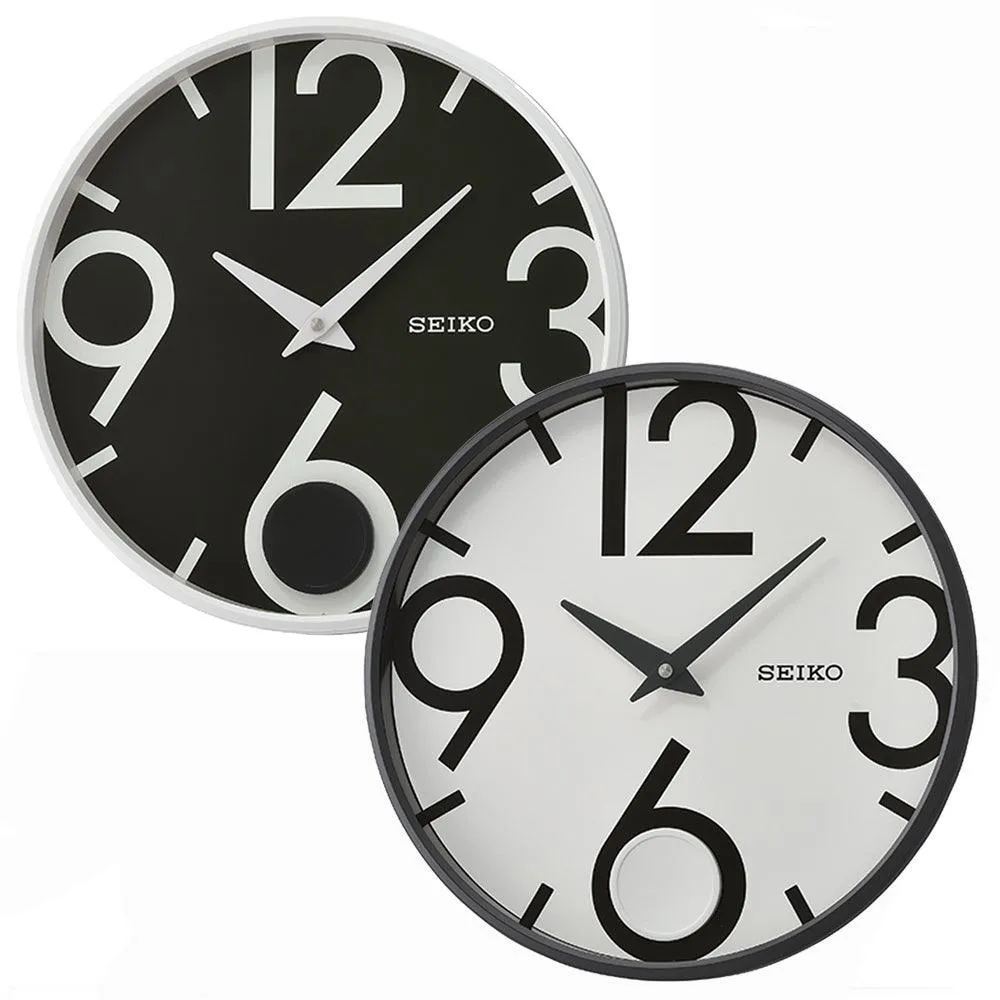 Seiko Large Index Wall Clock with Pendulum QXC239