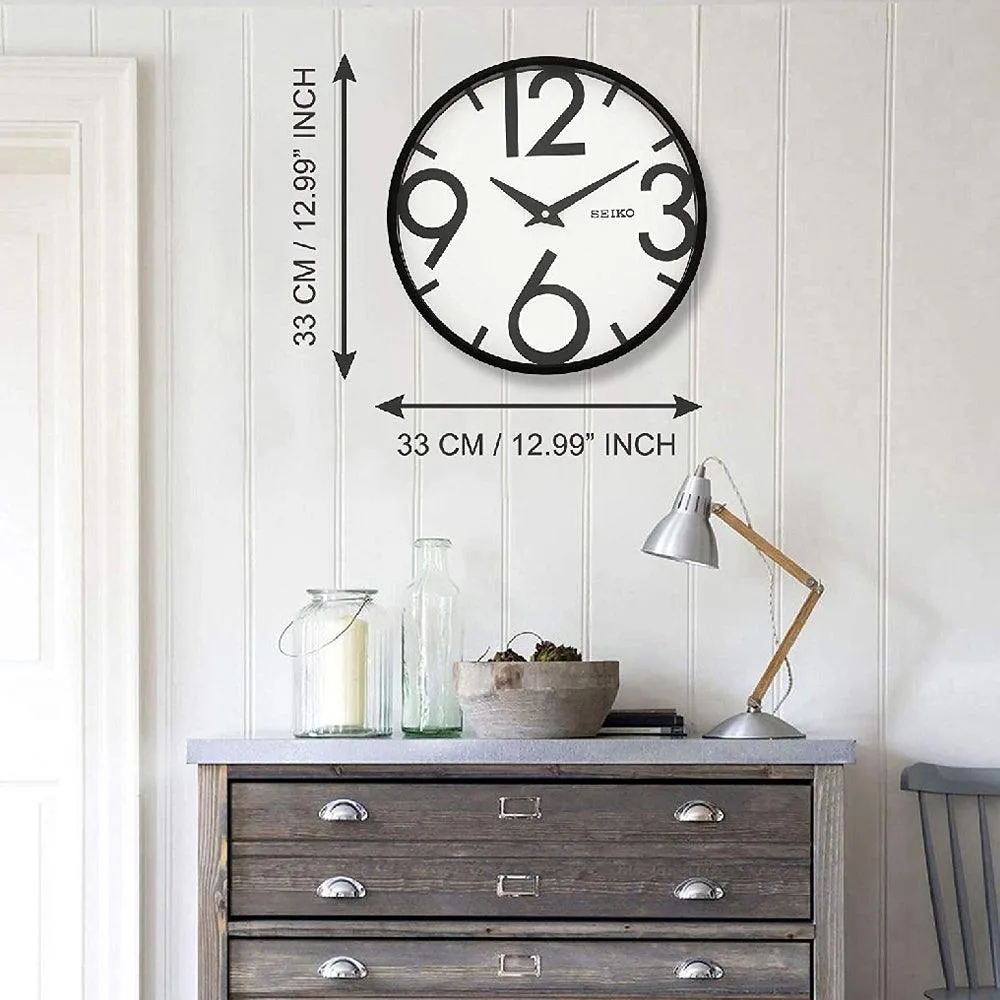 Seiko Large Index Wall Clock with Pendulum QXC239