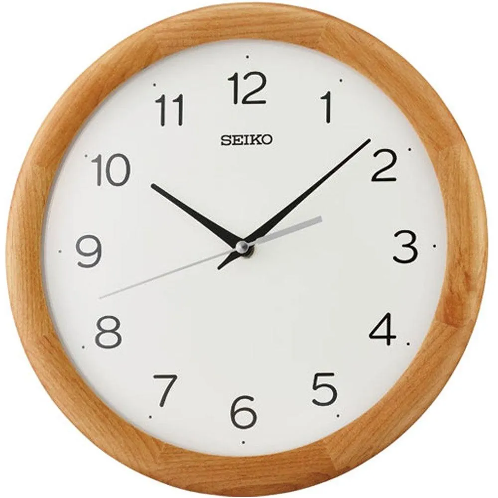 Seiko Wooden Analog Quiet Sweep Wall Clock QXA781