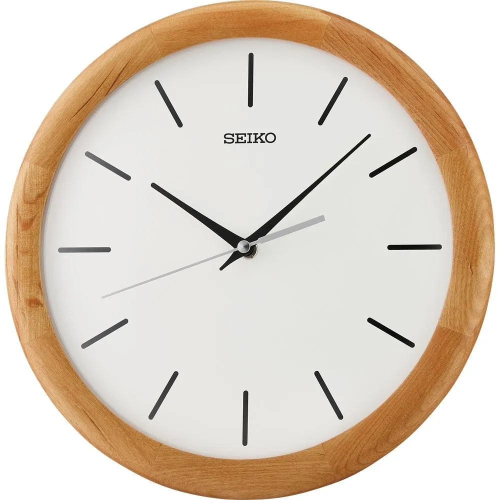 Seiko Wooden Analog Quiet Sweep Wall Clock QXA781