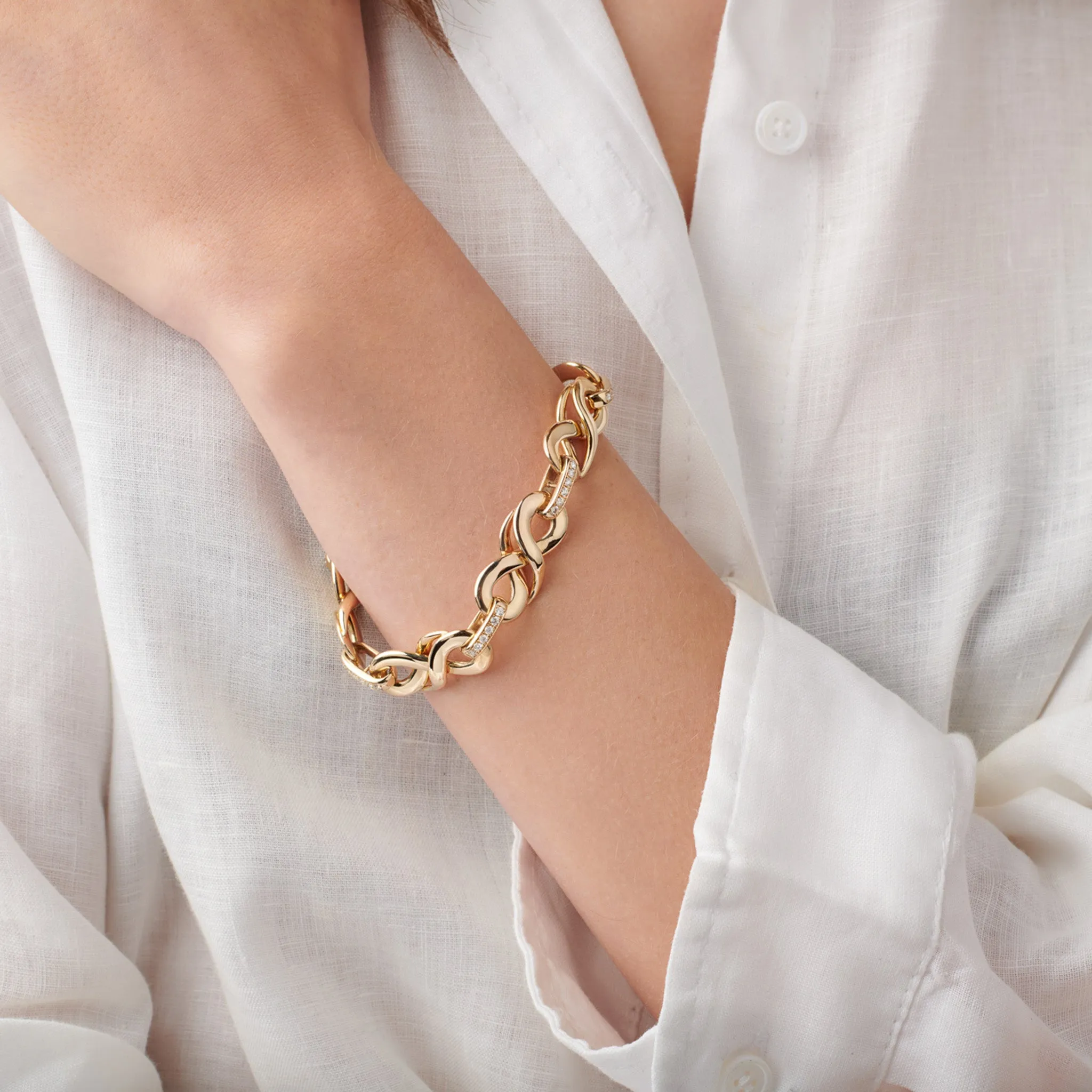 Serpent Geneve Bracelet Yellow Gold - Ruby & Diamond