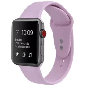 Silicone Sport Replacement Band for Apple Watch Lavender