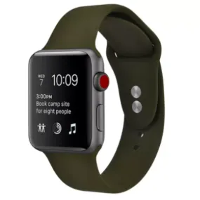 Silicone Sport Replacement Band for Apple Watch Olive
